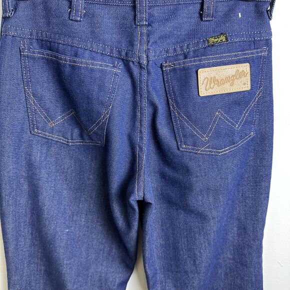 vintage wrangler boot flare jeans student size 27x34 deadstock 70s USA made - Picture 5 of 12